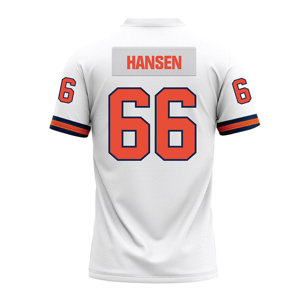 Illinois - NCAA Football : Brandon Hansen - White Premium Football Jersey-1