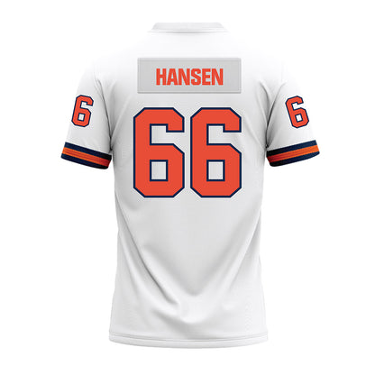 Illinois - NCAA Football : Brandon Hansen - White Premium Football Jersey-1