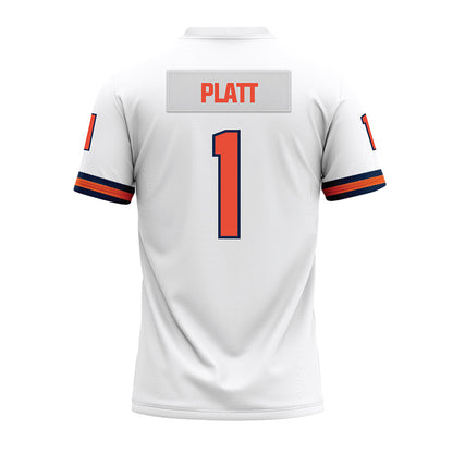 Illinois - NCAA Football : Jayshon Platt - White Premium Football Jersey-1