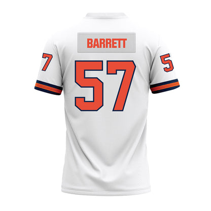 Illinois - NCAA Football : Zach Barrett - White Premium Football Jersey-1