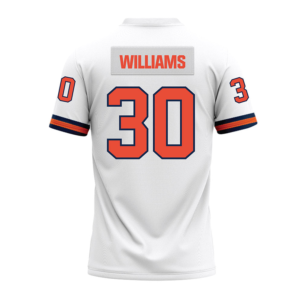 Illinois - NCAA Football : Tony Williams - White Premium Football Jersey-1