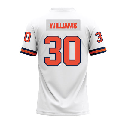 Illinois - NCAA Football : Tony Williams - White Premium Football Jersey-1
