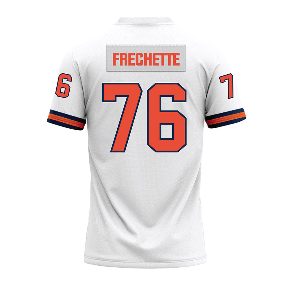 Illinois - NCAA Football : Dylan Frechette - White Premium Football Jersey-1