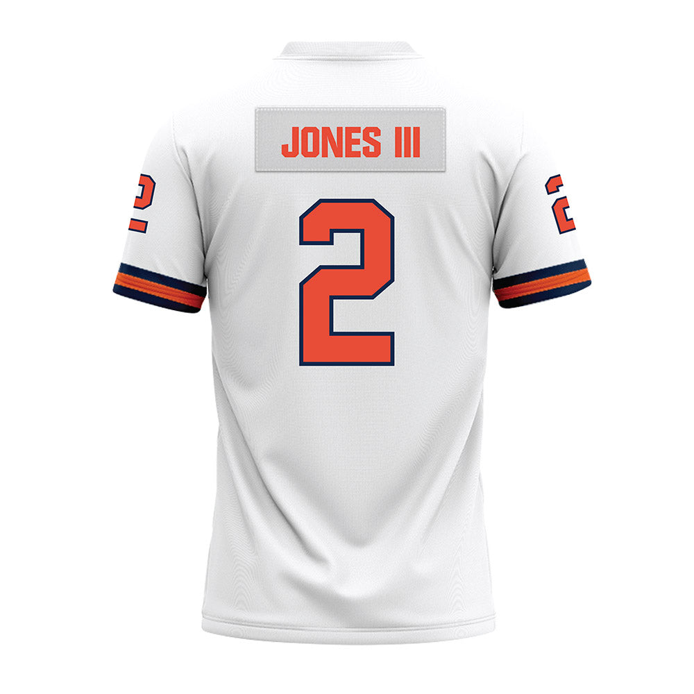 Illinois - NCAA Football : RJ Jones III - White Premium Football Jersey-1