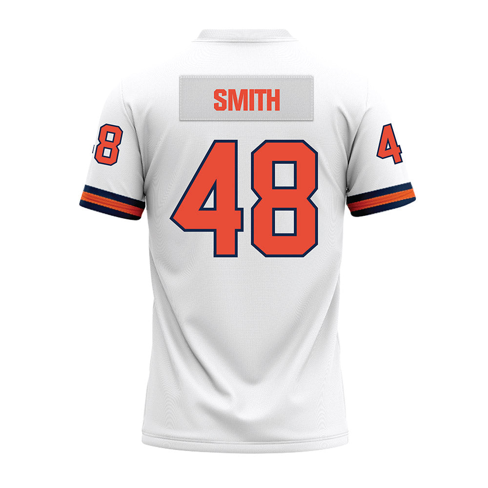 Illinois - NCAA Football : Carter Smith - White Premium Football Jersey-1