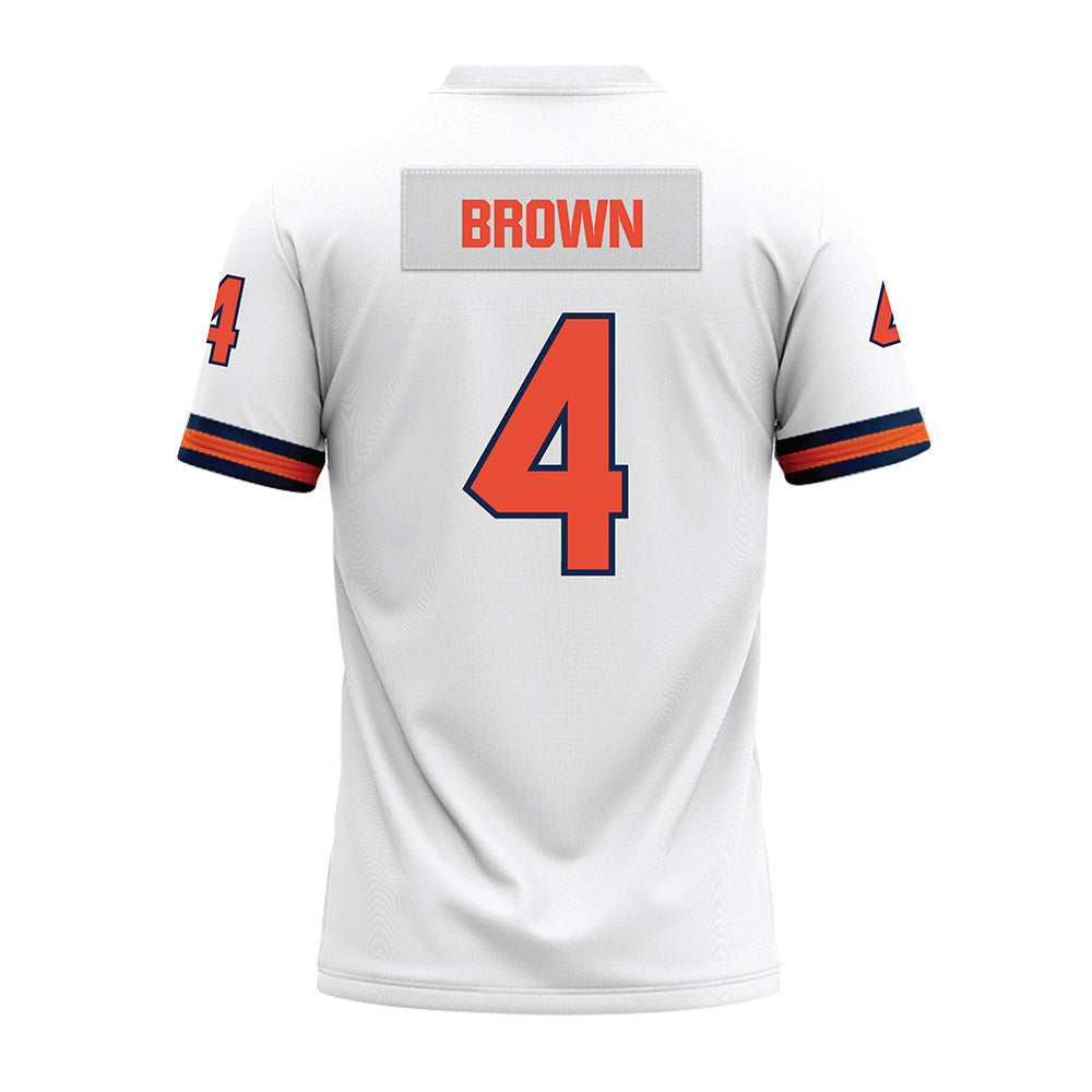 Illinois - NCAA Football : Daniel Brown - White Premium Football Jersey