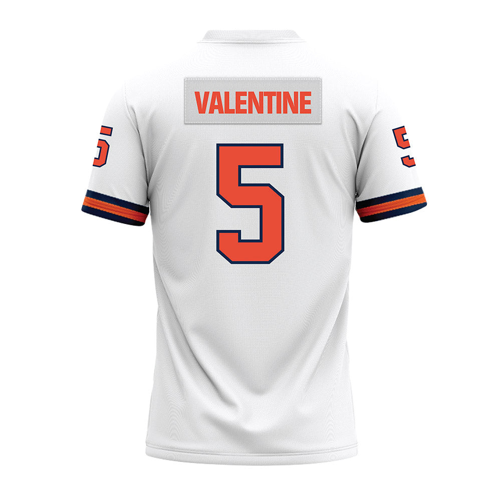 Illinois - NCAA Football : Ca'Lil Valentine - White Premium Football Jersey