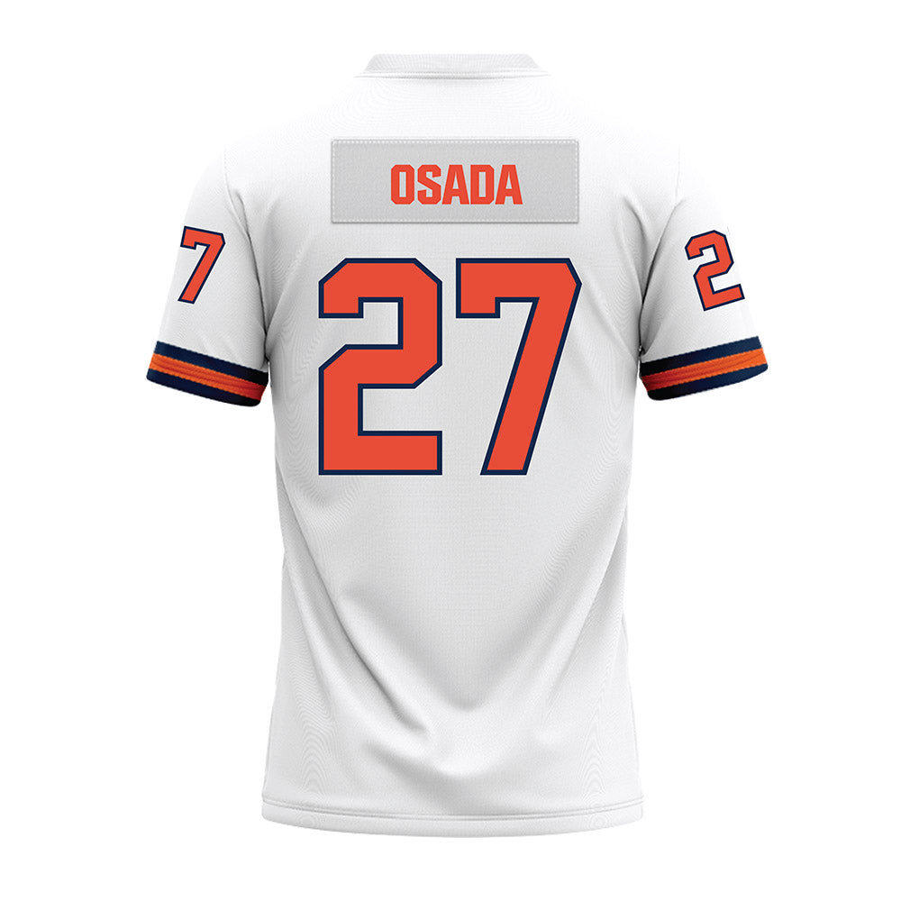Illinois - NCAA Football : Lucas Osada - White Premium Football Jersey-1