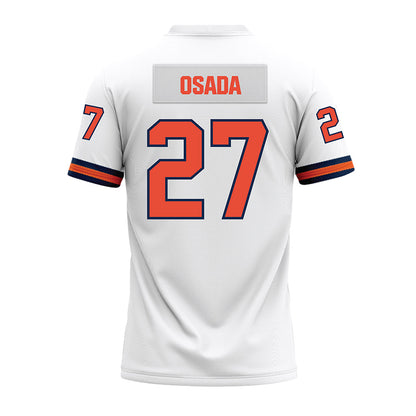 Illinois - NCAA Football : Lucas Osada - White Premium Football Jersey-1