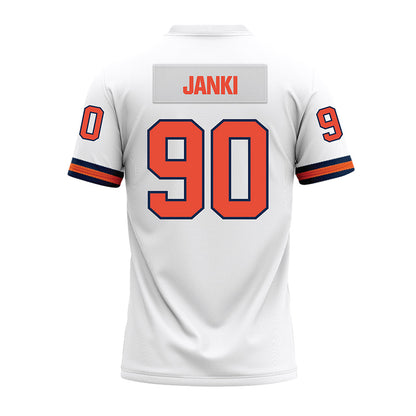 Illinois - NCAA Football : Carter Janki - White Premium Football Jersey-1