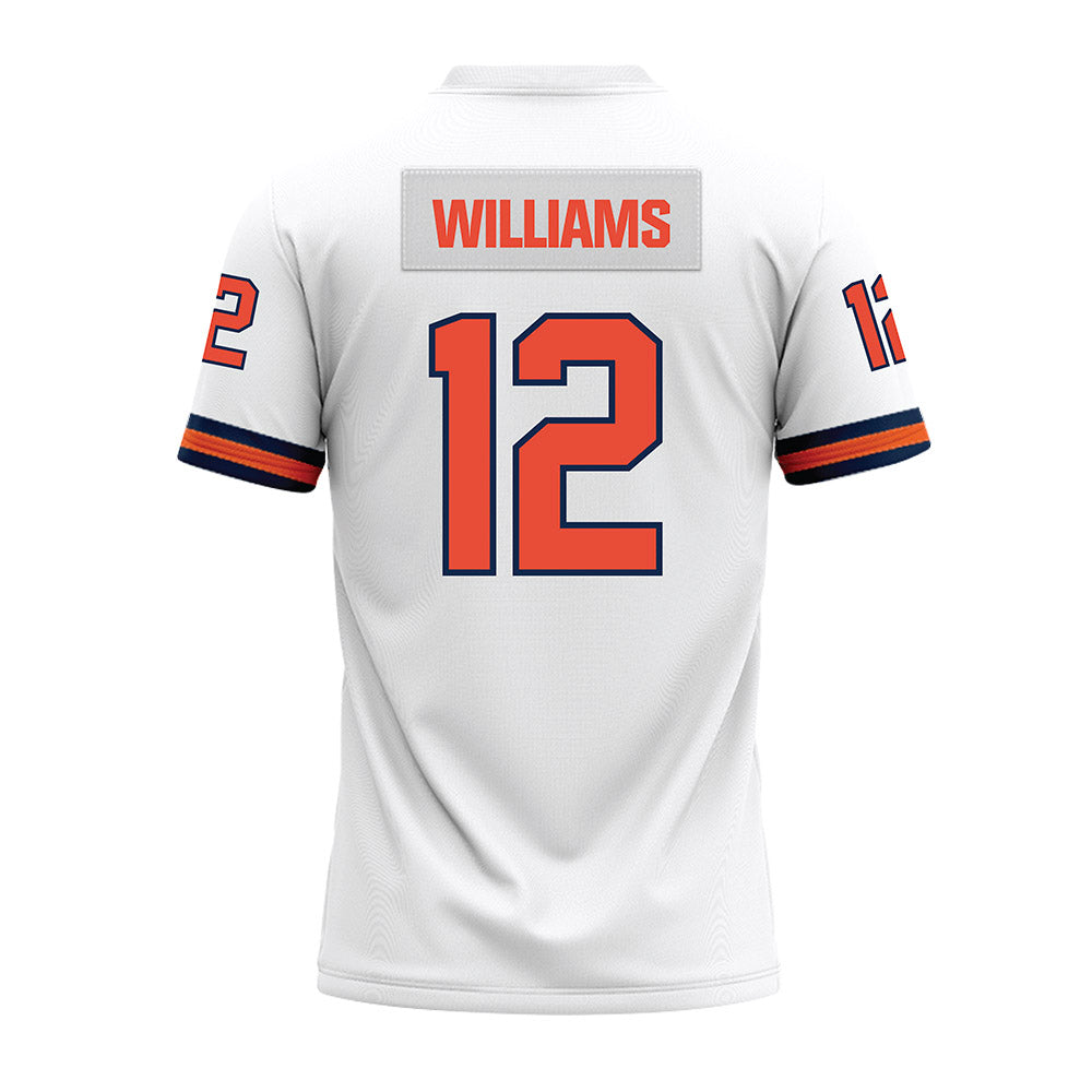 Illinois - NCAA Football : Isaiah Williams - White Premium Football Jersey-1