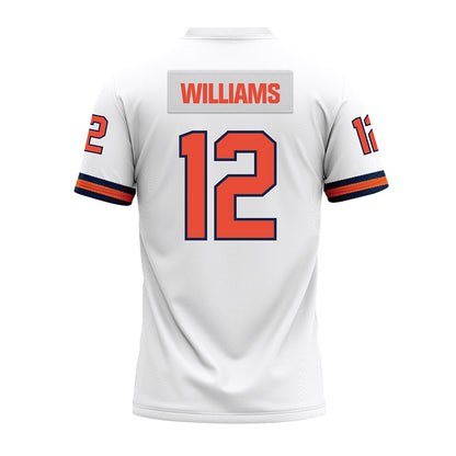 Illinois - NCAA Football : Isaiah Williams - White Premium Football Jersey-1