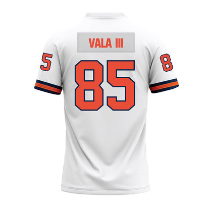 Illinois - NCAA Football : Will Vala III - White Premium Football Jersey-1