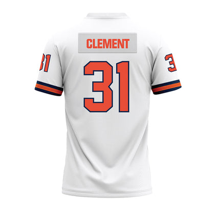 Illinois - NCAA Football : Murphy Clement - White Premium Football Jersey-1