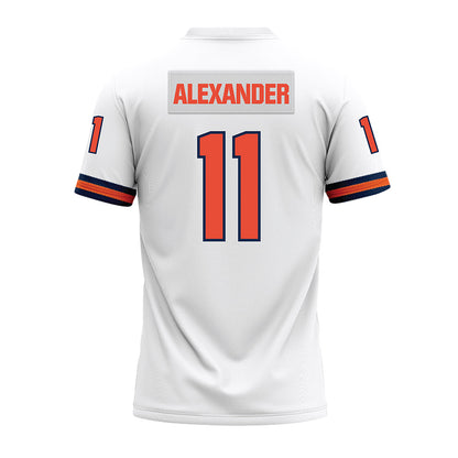Illinois - NCAA Football : Jacob Alexander - White Premium Football Jersey-1