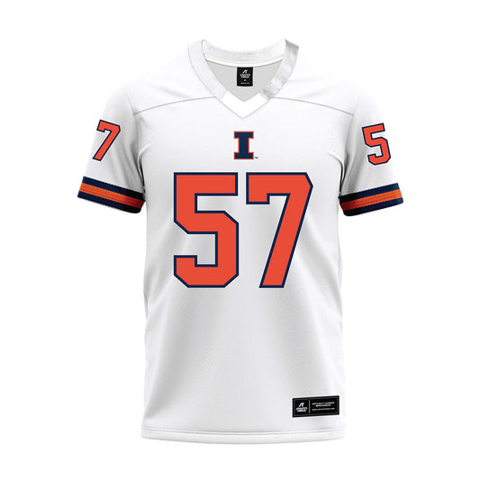 Illinois - NCAA Football : Zach Barrett - White Premium Football Jersey