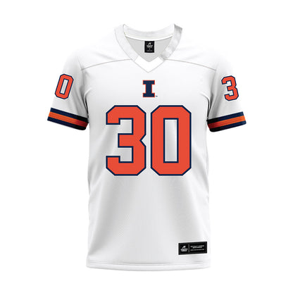 Illinois - NCAA Football : Tony Williams - White Premium Football Jersey-0