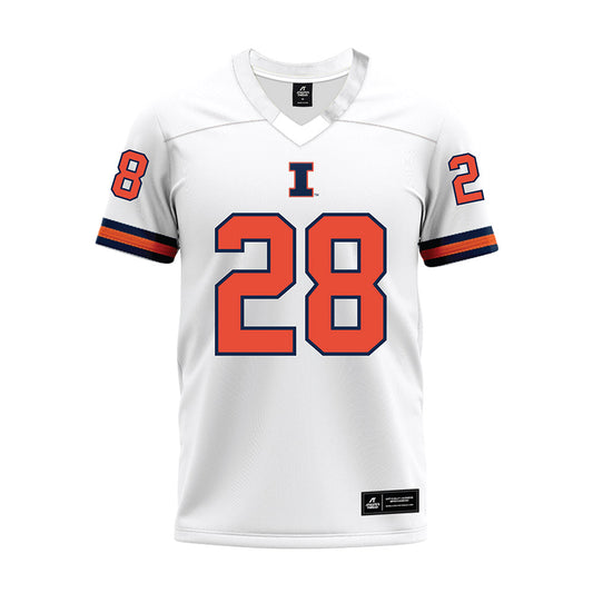 Illinois - NCAA Football : Karson Kaiser - White Premium Football Jersey