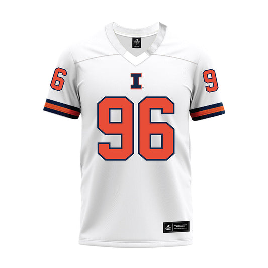 Illinois - NCAA Football : Darrell Prater - White Premium Football Jersey-0