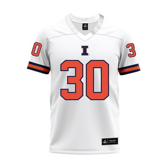Illinois - NCAA Football : Antwon Hayden - White Premium Football Jersey-0