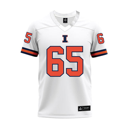 Illinois - NCAA Football : Dezmond Schuster - White Premium Football Jersey-0