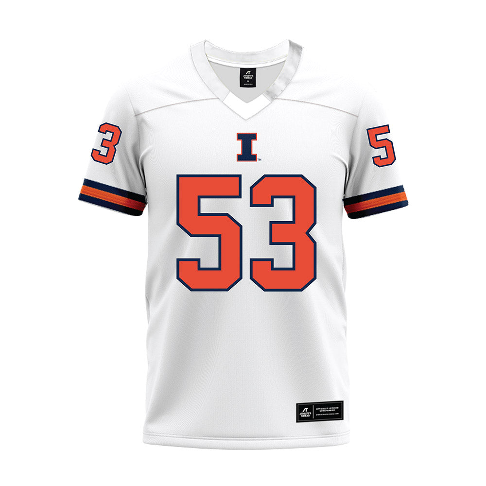 Illinois - NCAA Football : Kai Pritchard - White Premium Football Jersey-0