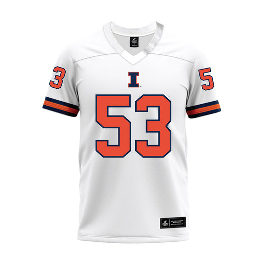 Illinois - NCAA Football : Kai Pritchard - White Premium Football Jersey-0