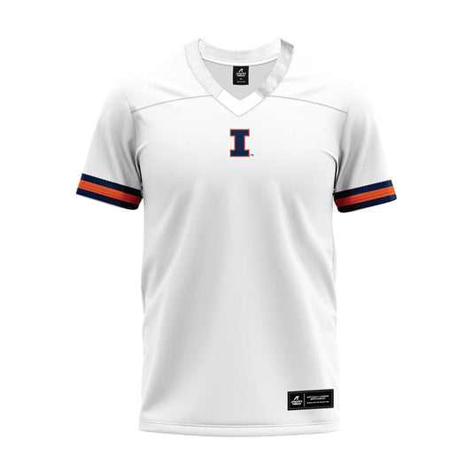 Illinois - NCAA Football : Eddie Kasper - White Premium Football Jersey-0