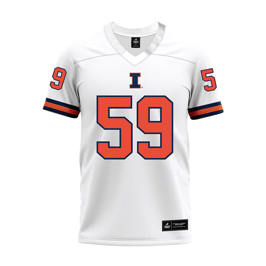 Illinois - NCAA Football : Jake Renfro - White Premium Football Jersey-0