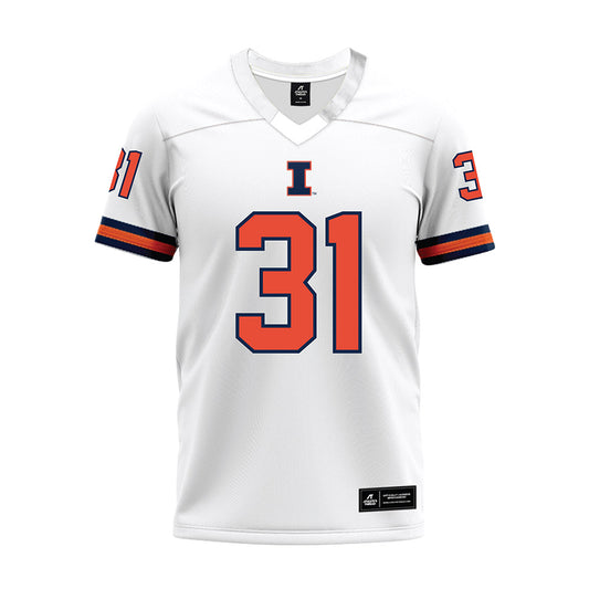 Illinois - NCAA Football : Murphy Clement - White Premium Football Jersey-0