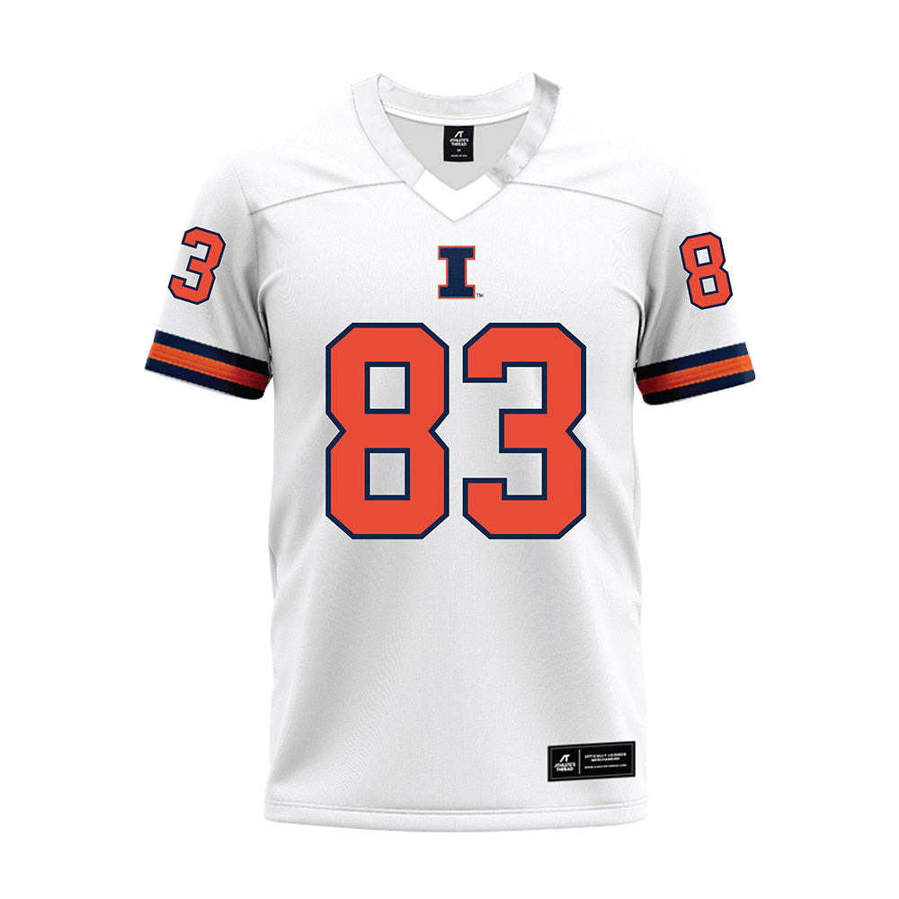 Illinois - NCAA Football : Kaden Feagin - White Premium Football Jersey-0