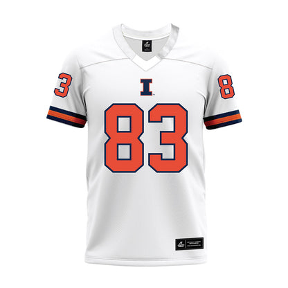 Illinois - NCAA Football : Kaden Feagin - White Premium Football Jersey-0