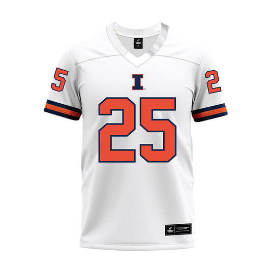 Illinois - NCAA Football : Nelsyn Wheeler - White Premium Football Jersey-0