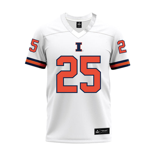 Illinois - NCAA Football : Aaron Ball - White Premium Football Jersey
