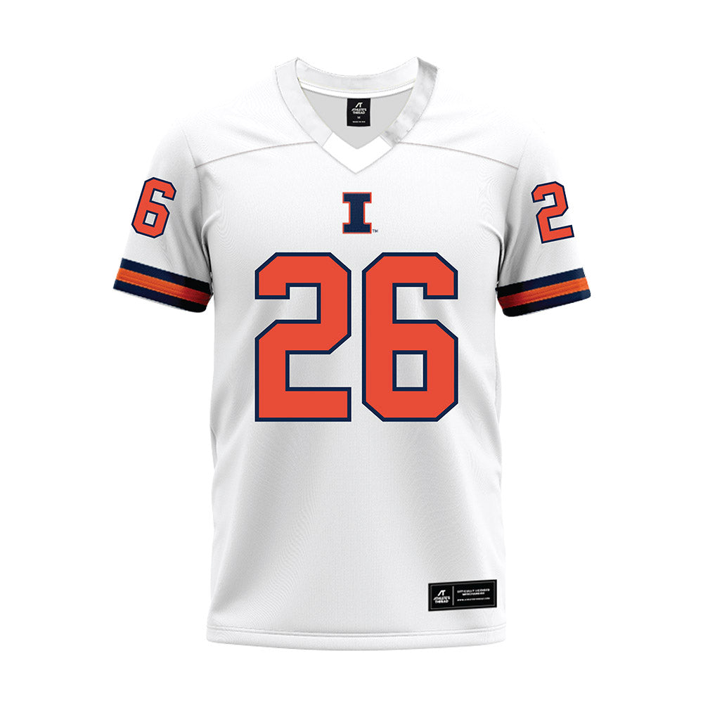 Illinois - NCAA Football : Ismael Kante - White Premium Football Jersey-0