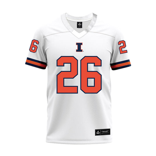 Illinois - NCAA Football : Ismael Kante - White Premium Football Jersey-0