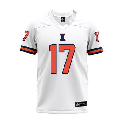 Illinois - NCAA Football : Isaiah Thomison - White Premium Football Jersey-0