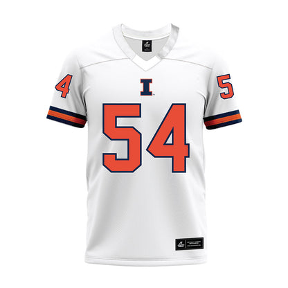 Illinois - NCAA Football : Griffin Rousseau - White Premium Football Jersey-0
