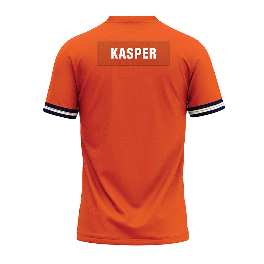 Illinois - NCAA Football : Eddie Kasper - Orange Premium Football Jersey-1