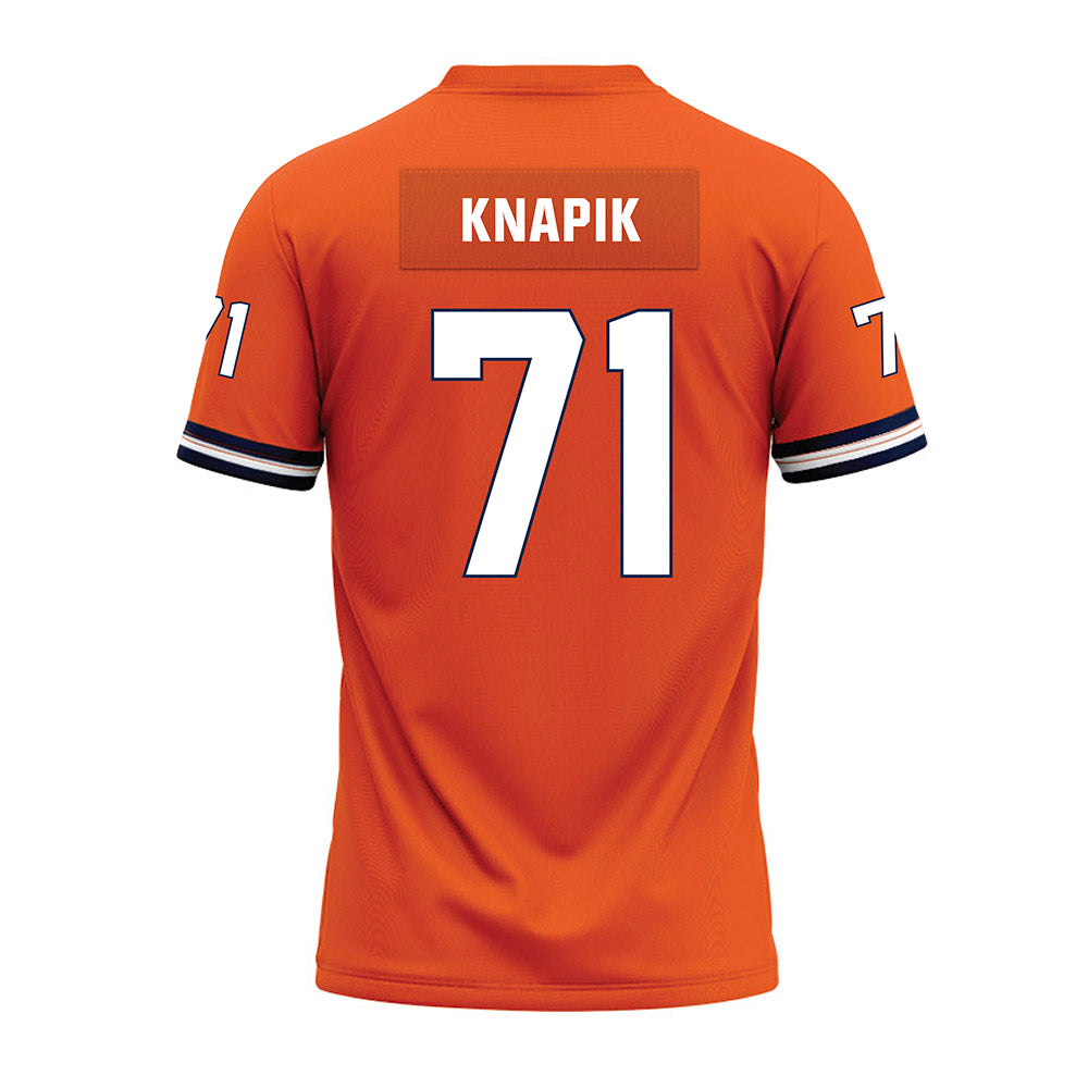 Illinois - NCAA Football : Nathan Knapik - Orange Premium Football Jersey-1