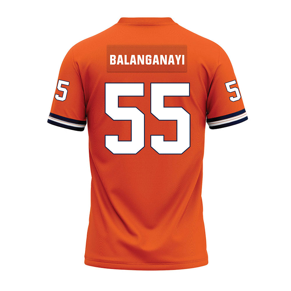 Illinois - NCAA Football : Tony Balanganayi - Orange Premium Football Jersey-1