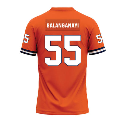 Illinois - NCAA Football : Tony Balanganayi - Orange Premium Football Jersey-1