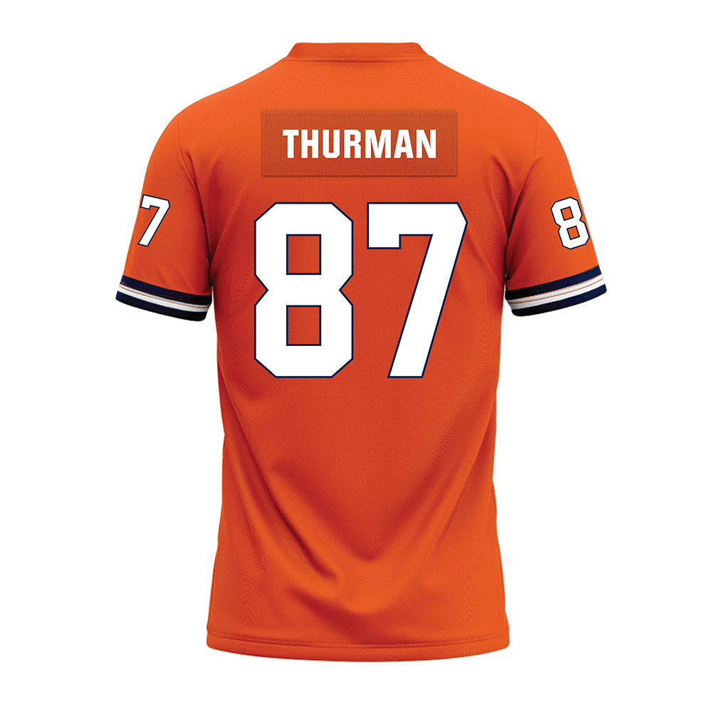 Illinois - NCAA Football : BJ Thurman - Orange Premium Football Jersey-1