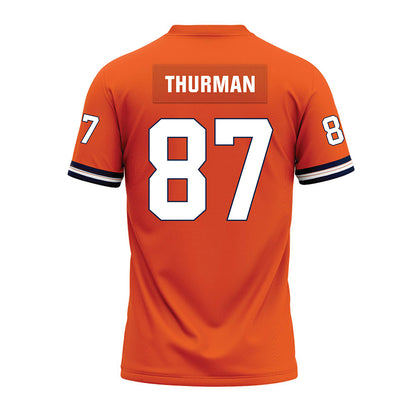 Illinois - NCAA Football : BJ Thurman - Orange Premium Football Jersey-1