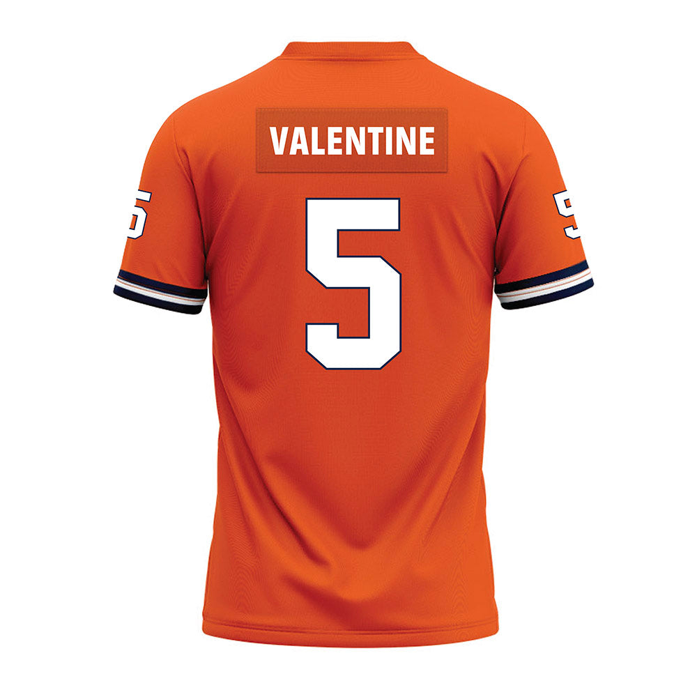 Illinois - NCAA Football : Ca'Lil Valentine - Orange Premium Football Jersey