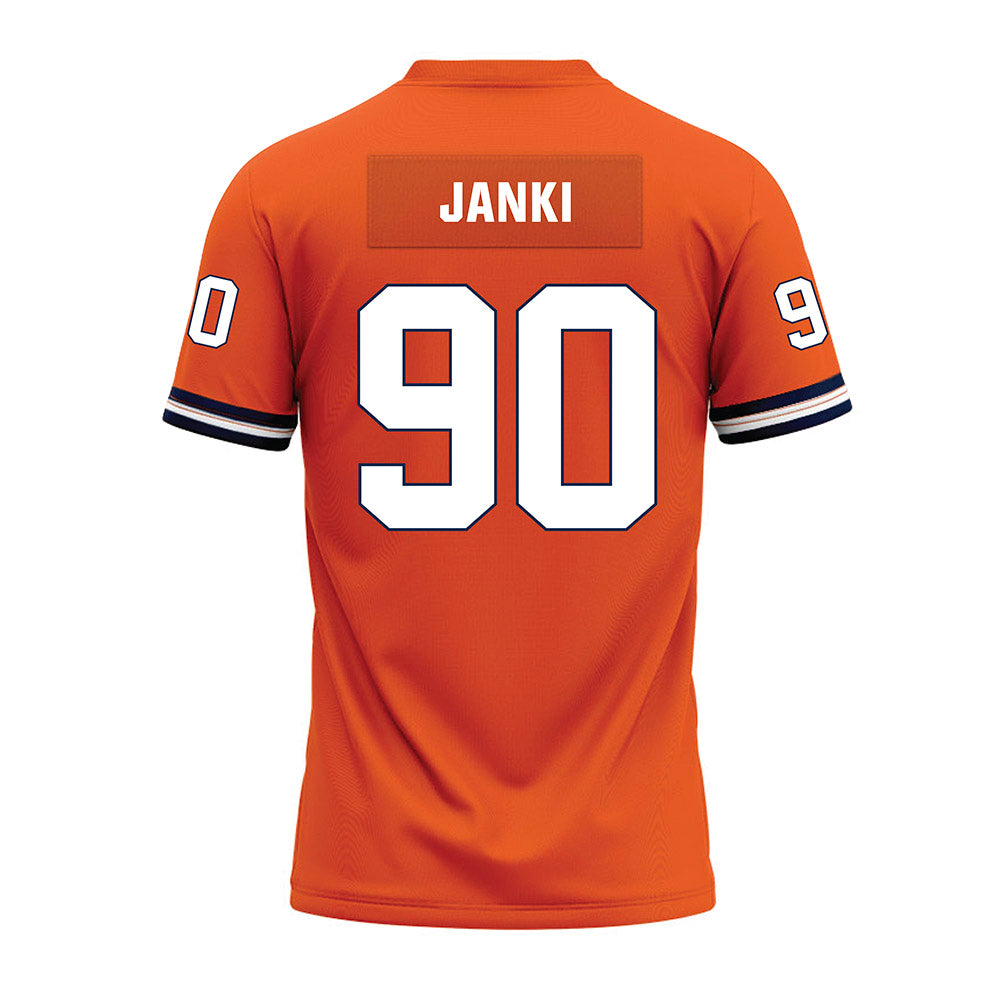 Illinois - NCAA Football : Carter Janki - Orange Premium Football Jersey-1