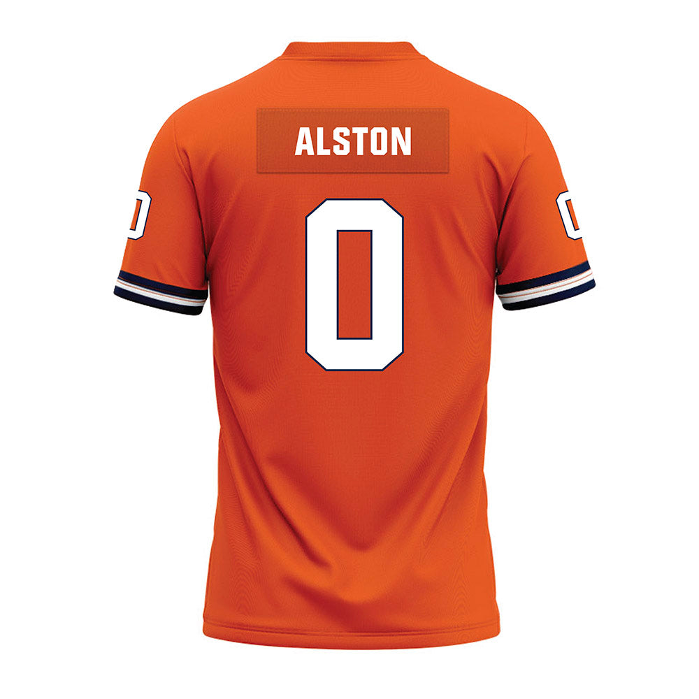 Illinois - NCAA Football : Kenyon Alston - Orange Premium Football Jersey-1