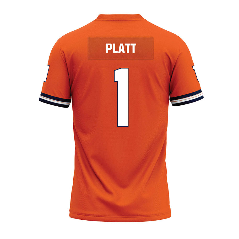 Illinois - NCAA Football : Jayshon Platt - Orange Premium Football Jersey-1