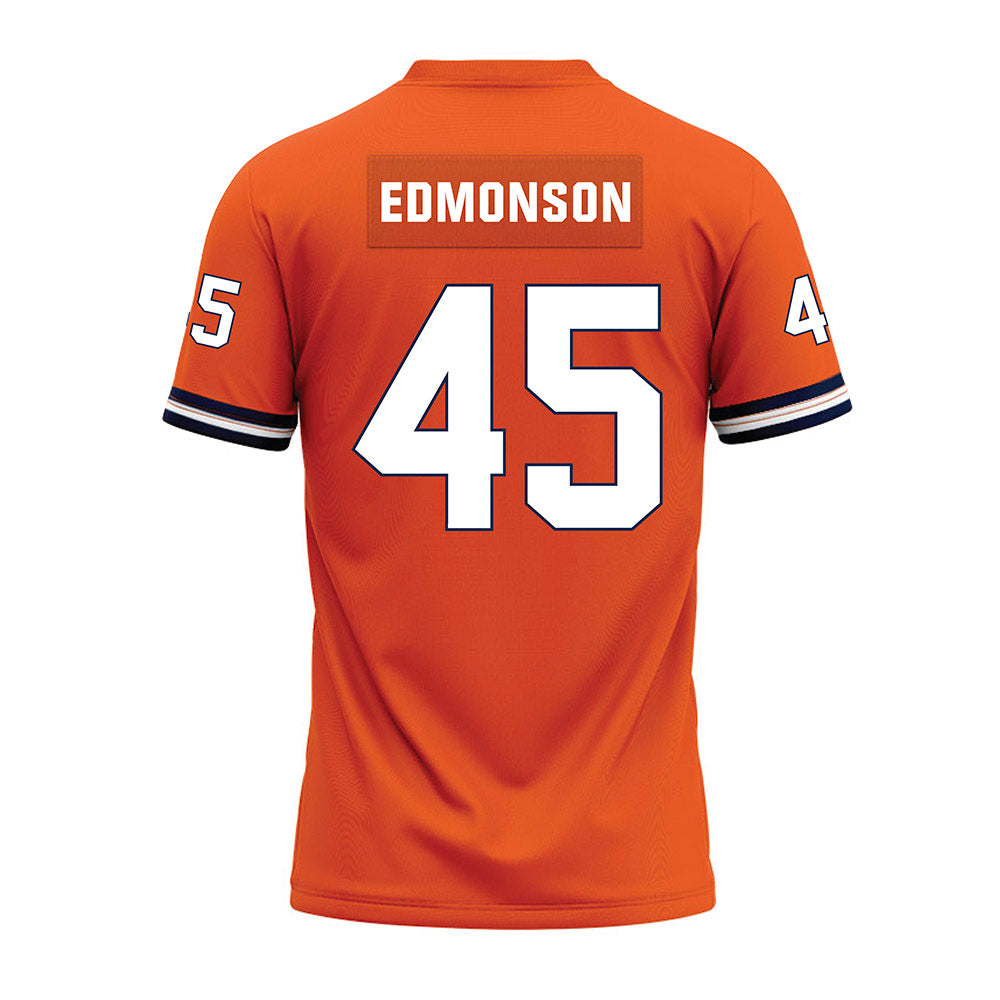 Illinois - NCAA Football : Robert Edmonson - Orange Premium Football Jersey-1