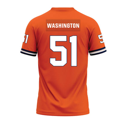 Illinois - NCAA Football : Alfred Washington - Orange Premium Football Jersey-1